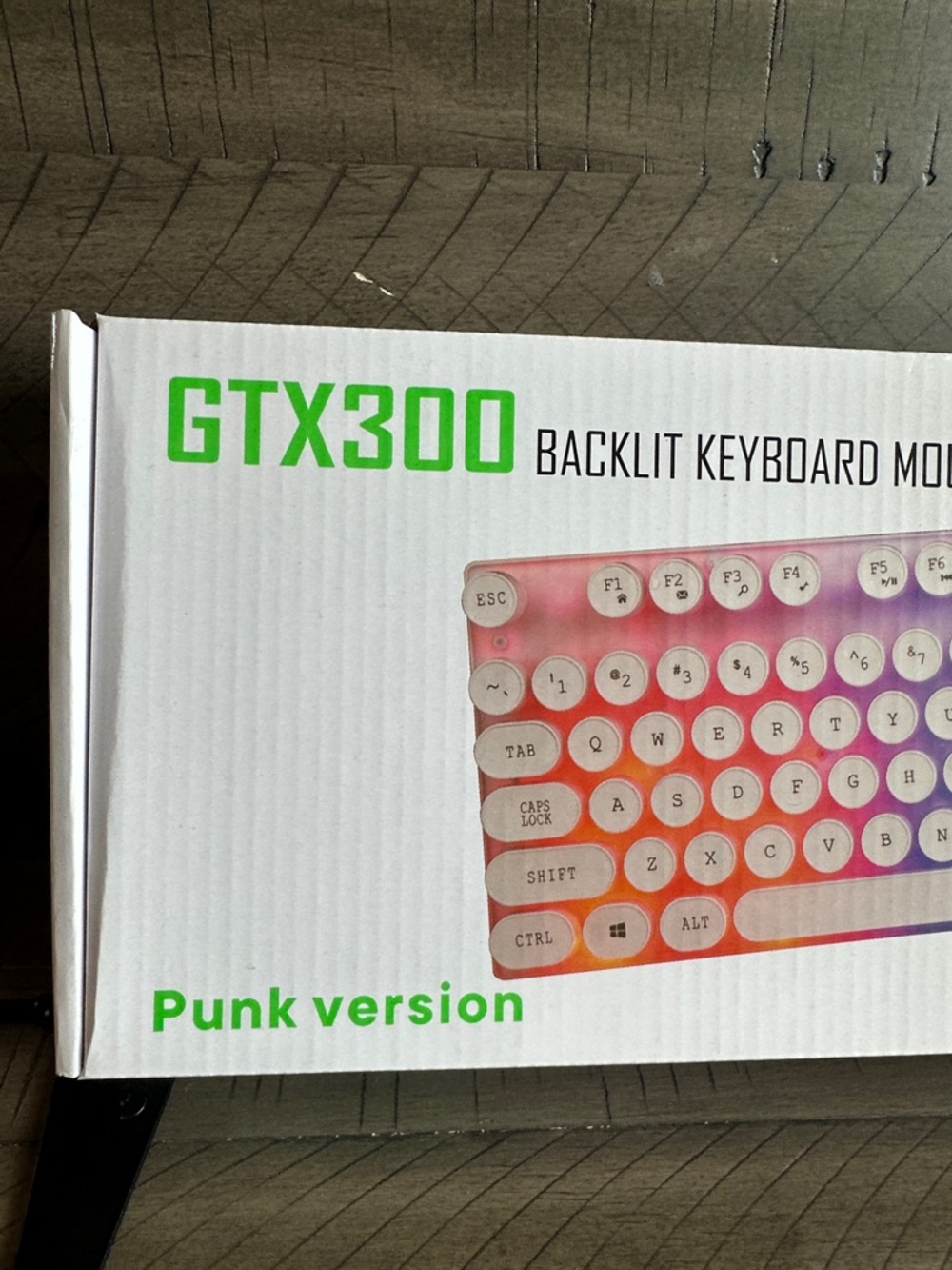 GTX300 Colorful Gradient Backlit ASMR Keyboard & Mouse Set - Picture 3 of 9